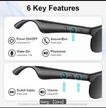 bluetooth mikrofon: Yeni Simsiz (Bluetooth) Qulaqcıqlar, rəng - Qara — 9