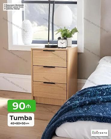 Tumba – yataq otağı üçün funksional və lakonik dizayn. - Ölçü