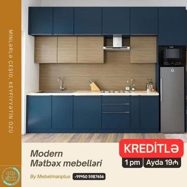 mermer pilleken: Sifarişlə mətbəx dəsti, Özü çəkən petlələr, Mat laminat, Kredit var, Pulsuz çatdırılma — 8