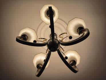 isdi pol: Çılçıraq, 5 lampa, Xrustal — 10