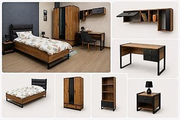 nills mebel: Yataq dəsti tərkibi: 1 ədəd çarpayı (matras ilə) 1 ədəd tumba 1 ədəd — 1