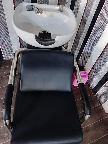 Салонные, медицинские комплекты мебели: Salon üçün saç yuma kreslosu və keramik lavabodan ibarət komplekt — 2