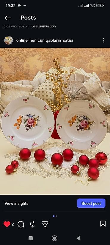 Boşqablar, 2 ədədli dəst, rəng - Ağ, Farfor, Çexiya