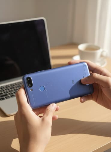 Redmi 6, 32 GB, rəng - Mavi, Qırıq, Barmaq izi, İki sim kartlı