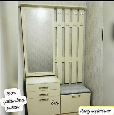 modern stol stullar: Dəhliz üçün çoxfunksiyalı mebel dəsti: - Geniş güzgülü panel - 3 — 1