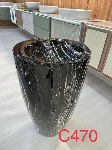 Сантехника: Model: C470 Məhsul: Sərbəst dayanan sütun tipli əl-üz yuyan (pedestal — 1