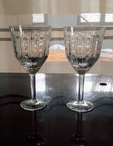 İçki üçün qablar: Qədəhlər, rəng - Ağ, Xrustal, 6 ədədli dəst — 1