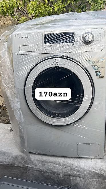 Samsung paltaryuyan maşın – ön yükləməli, 5.2 kq tutum. - Ag+ Silver lalafo.az -da Samsung paltaryuyan maşın – ön yükləməli, 5.2 kq tutum. - Ag+ Silver