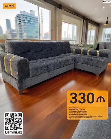 acilan divan: Künc divan – La Mini - Model: Kod 2203 - Ölçü: 260 × 160 sm - — 1