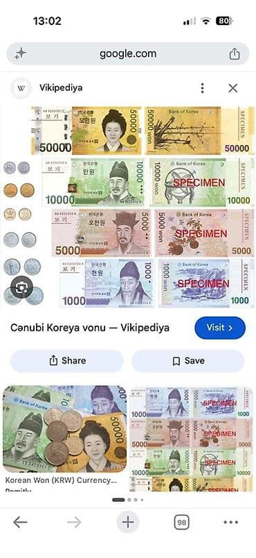 Koreya WON u satıram lalafo.az -da Koreya WON u satıram