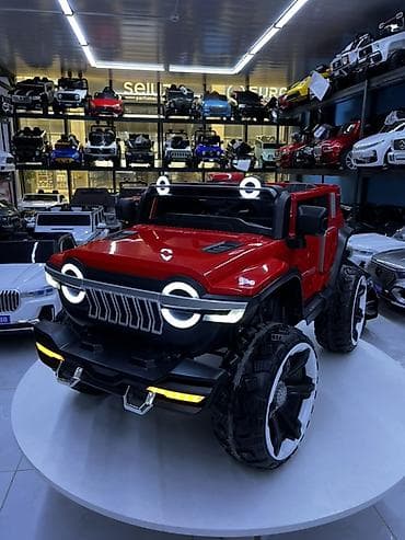 uşaq çantalar: Uşaq üçün elektrikli off-road maşın - Korpus: parlaq qırmızı SUV — 1