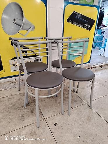 metbext stollari: Mətbəx üçün, Yeni, Qatlanmayan, rəng - Boz Stul — 2