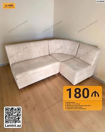 Künc mətbəx divanı - Ölçü: 170 × 120 sm - Mexanizm: Açılan mexanizm — 1