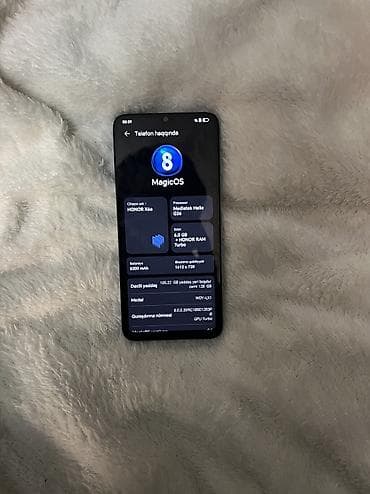 telefon kabloları: Honor X6a, 128 GB, Barmaq izi, Face ID — 10