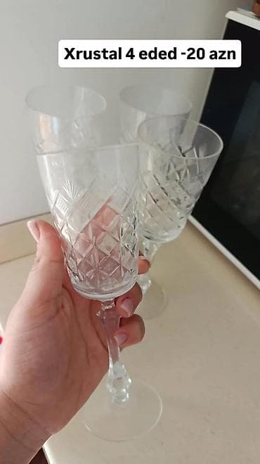 nabor: Qədəhlər, Xrustal, 4 ədədli dəst — 1