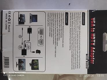 ps 4 2 ci əl: VGA to HDMI adapter kompüteri monitor ya da telefizora qoşmaq üçün dü — 9