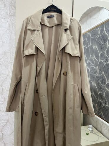 Hicab: Bej rəngli uzun trençkot - Brend: Hakke (etiketdə göstərilib) - — 3