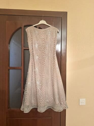 ziyafət tulum: Zərif ziyafət/libas - Rəng: şampan-bej tonlarında - Parça: üst hissə — 2