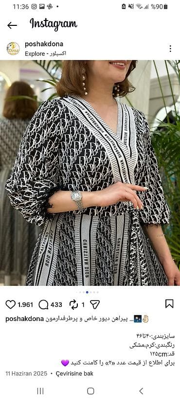 Gündəlik don, Maksi, Dior, 2XL