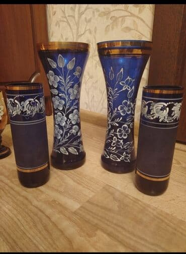 Флаги: Məhsul: Dekorativ şüşə dəstləri - 1-ci dəst: Kobalt-mavi rəngli şüşə at lalafo.az — 1 Флаги: Məhsul: Dekorativ şüşə dəstləri - 1-ci dəst: Kobalt-mavi rəngli şüşə — 1