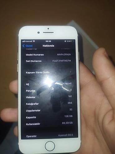 iphone x plata: IPhone 7, 128 GB, Qızılı, Barmaq izi — 3