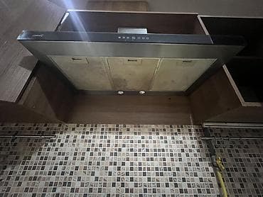 kukna mebelleri: Mətbəx mebeli dəsti – L formalı, ağ rəngli daş tipli stolüstü ilə — 6