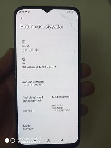 xiaomi mi 10 irsad: Xiaomi Mi 10 Lite 5G, 128 GB, rəng - Göy, 
 İki sim kartlı — 5