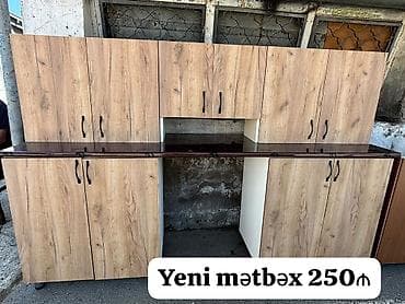 bugdanin qiyməti: Metbex mebeli tezedi Olcusu 225sm Qiymet 250 manat Unvan — 1
