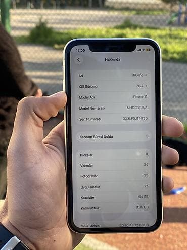 ses ucaldici: IPhone 11, 64 GB, Ağ, Face ID — 3