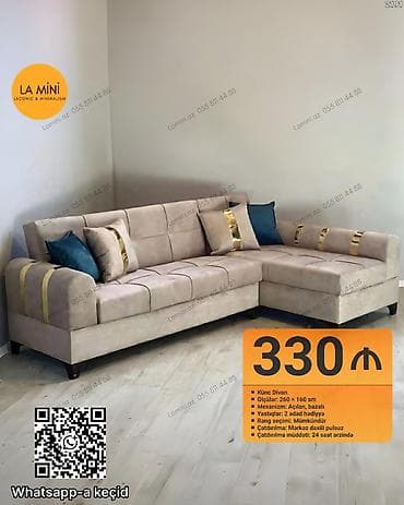 lada oturacaq: Künc divan, Açılan, Bazalı, Parça, Şəhərdaxili pulsuz çatdırılma — 1