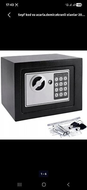 saat elektron: Elektron seyflər – müxtəlif ölçü və rənglər.qiumetler 170azn. den — 6