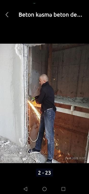 elektr: Beton kəsmə və deşmə xidməti - Dəqiq və təmiz kəsim: divar, döşəmə və — 6