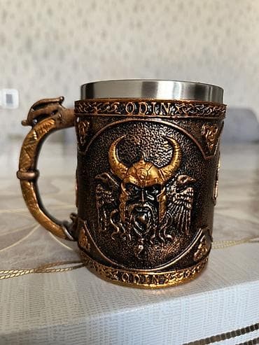 vesiqe qablari: Fincanlar, rəng - Qızılı, Metal, 1 əd — 1