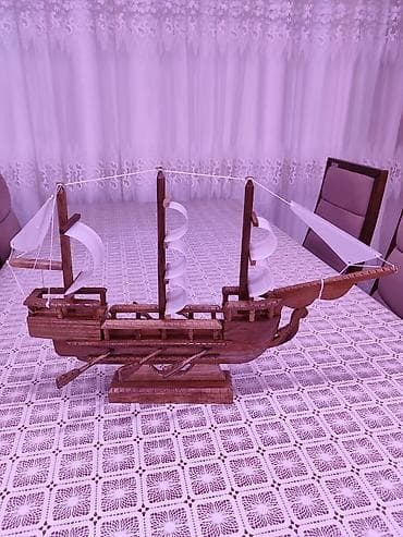 модель: Ağacdan əl işı gəmi maketi - Material: tam ağac konstruksiya — 3