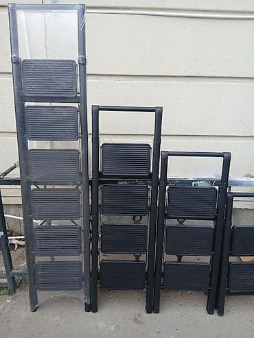 Qatlanan pilləkən – metal konstruksiya, qara rəng - Müxtəlif ölçülər