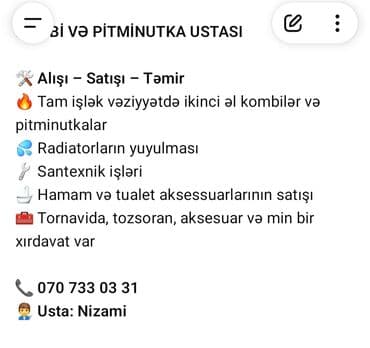 ikinci əl moydadırlar: 8km bazar vasmoyda obyektde de temir evinizden cixmadan zeng vurun — 1