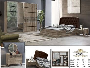 İkinəfərlik çarpayı, Dolab, Termo, 2 tumba, Yeni