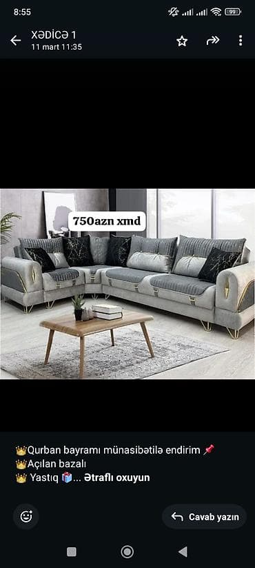 dekorlar: Künc divan, Açılan, Bazalı — 1