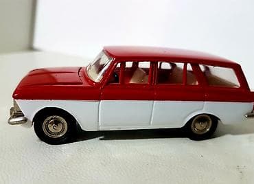 Москвич: Məhsul: Retro metal oyuncaq maşın modeli – stansiyon kupe (qırmızı-ağ — 2