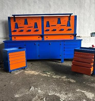 Təmir və tikinti: Metall işçi masası və alət təşkilatçı sistemi - Sənaye tipli, möhkəm — 1