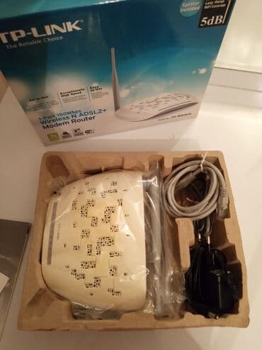 router: TP-LINK
1-Port 150Mbps
Wireless N ADSL2+
Modem Router — 6