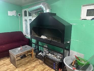 Restoran manqalları: Peşəkar kömürlə işləyən manqal/şamdanlı ət bişirmə ocağı - Material — 1