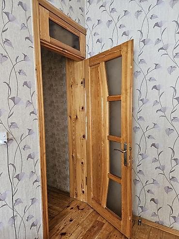 mdf qapilar: Taxta otaq qapısı – üst pəncərəciyi (fonar) və şüşəli dizayn - — 1