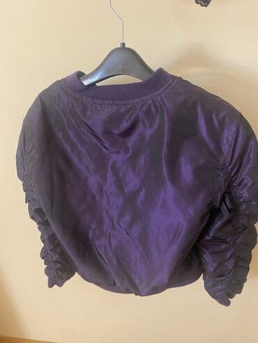 həkim qız şəkilləri: Bənövşəyi rəngli 8-10 yaş uşağ üçün qısa rahat və isti bomber (158-161 — 2