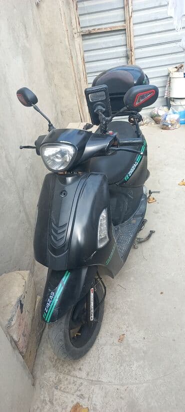 мотороллер муравей купить в бишкеке: Ziq zaq benzin Xüsusiyyətlər: - Rəng: qara, yaşıl vurğular - Arxa — 2