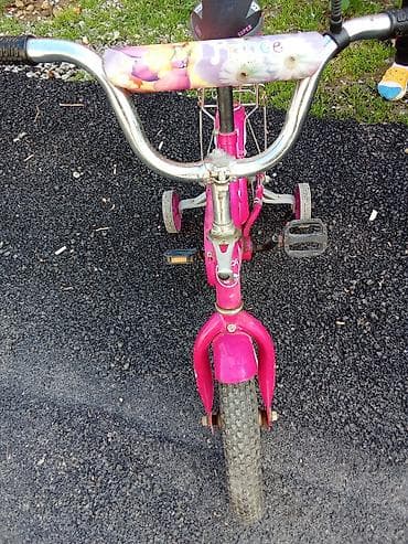Uşaq velosipedi – qızlar üçün, çəhrayı rəngdə. endirim edərəm cüzi