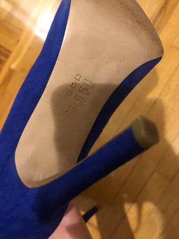 derihan ayakkabı: Tuflilər, Ölçü: 38, rəng - Göy, İşlənmiş — 6