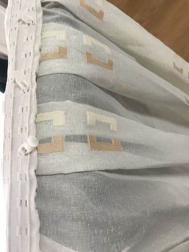 kətan pərdələr: İşlənmiş, Kətan Tül, rəng - Bej, Ünvandan götürmə — 2