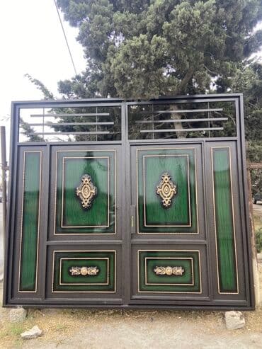 heyet ucun metlax: Yeni Dəmir Həyət darvazası, Yana açılan, 3 m, Mexaniki, Şəbəkə ilə, rəng - Yaşıl, Kredit var, Ödənişli quraşdırma, Ünvandan götürmə, Ödənişli çatdırılma, Rayonlara çatdırılma — 2