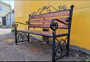 Sifarişlə bağ üçün masa və oturacaq dəstləri: Söykənəcək ilə, Qollu, Metal, Kredit yoxdur — 4